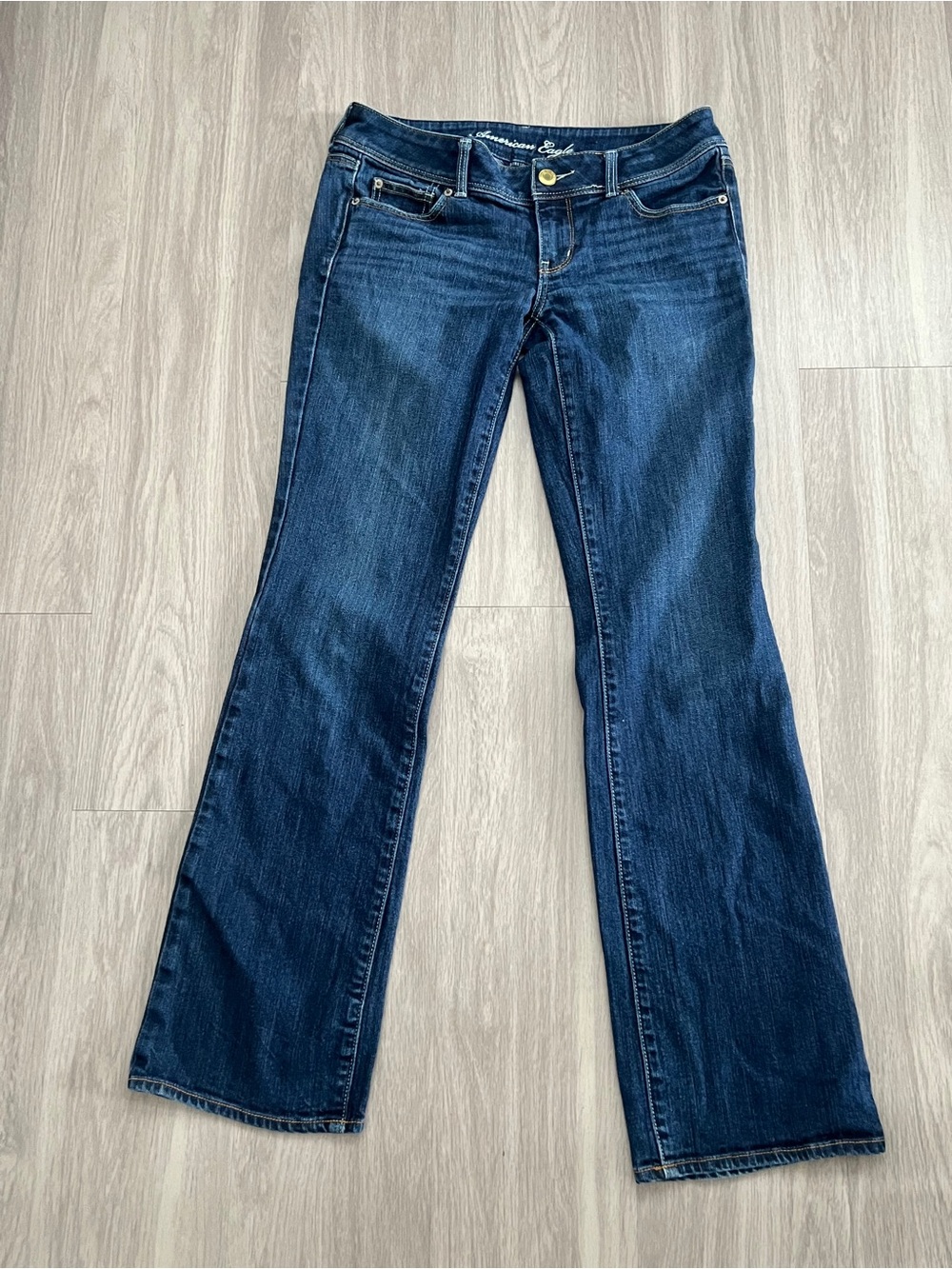 American Eagle Slim Boot Jeans Women’s 8 Long Dark Wash Stretch Bootcut